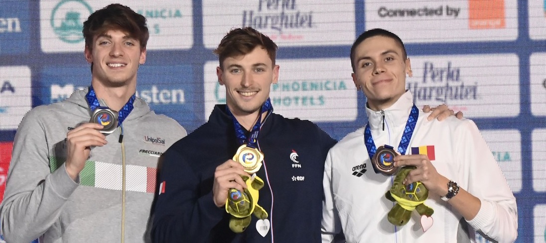 David Popovici, bronz în ultima zi a Campionatelor Europene de înot în bazin scurt. România, două medalii la Otopeni