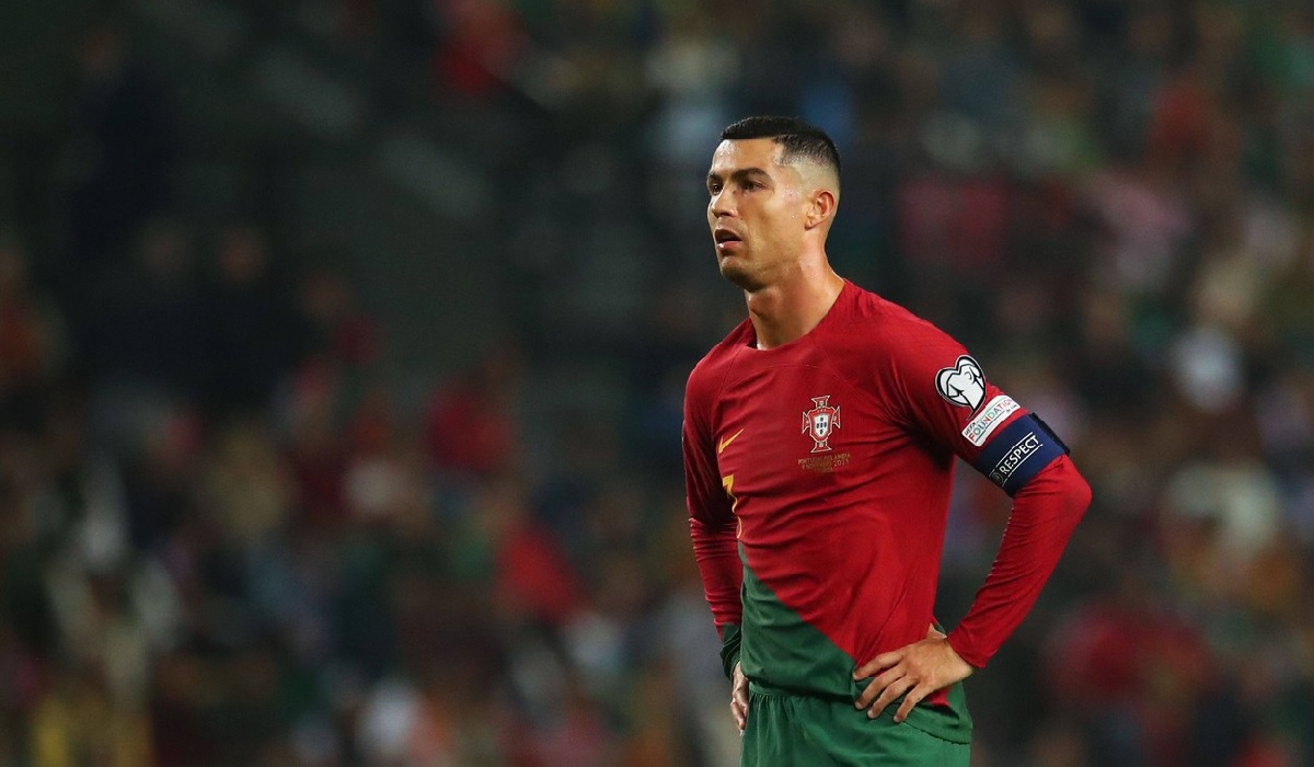 Cristiano Ronaldo, în timpul unui meci al Portugaliei