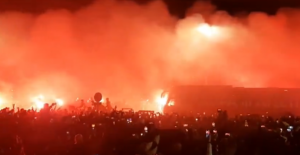 Fanii lui Atletico Madrid au făcut spectacol înainte de meciul cu Sevilla. Nebunia văzută de Horațiu Moldovan, direct din autocar
