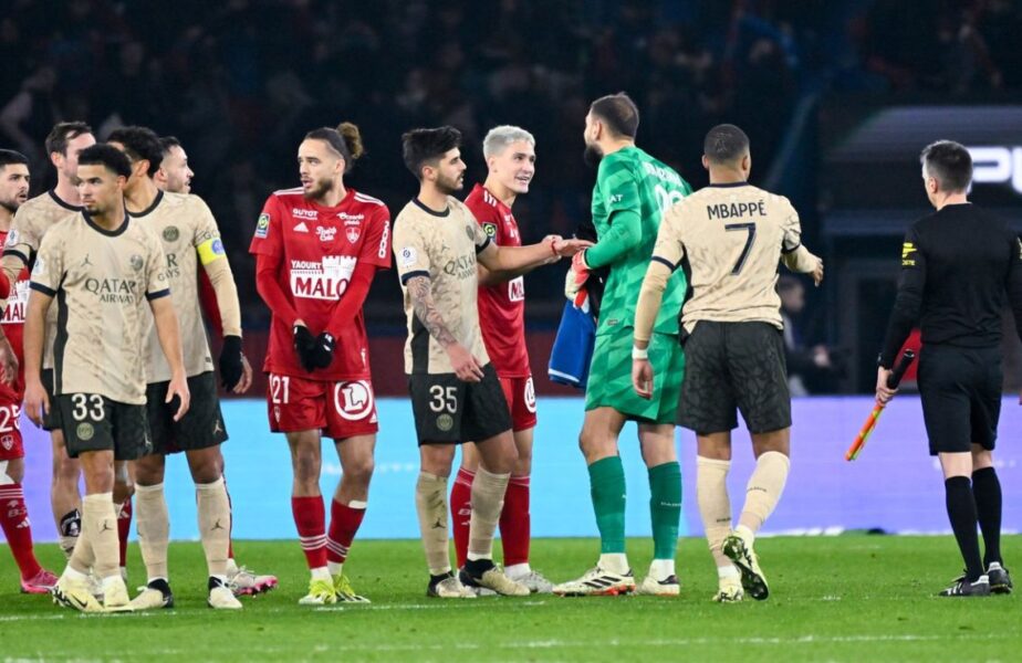 PSG s-a încurcat cu Brest acasă, scor 2-2. Parizienii au condus cu 2-0, dar au fost egalaţi cu un gol marcat cu călcâiul!