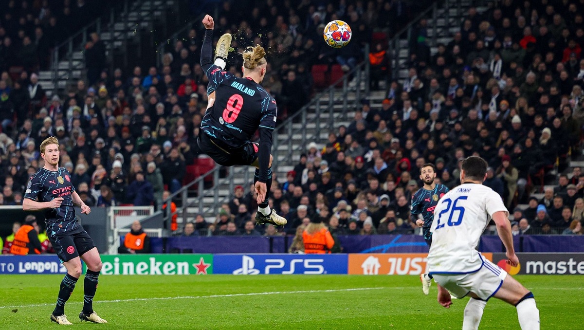 Erling Haaland a încercat un gol de pe altă planetă, în Copenhaga - Manchester City