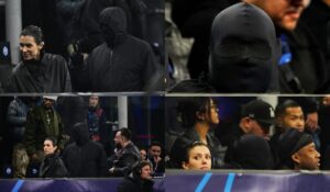 Kanye West a stat cu cagula pe cap la Inter – Atletico 1-0 şi a atras toate privirile! Imagine virală în Liga Campionilor