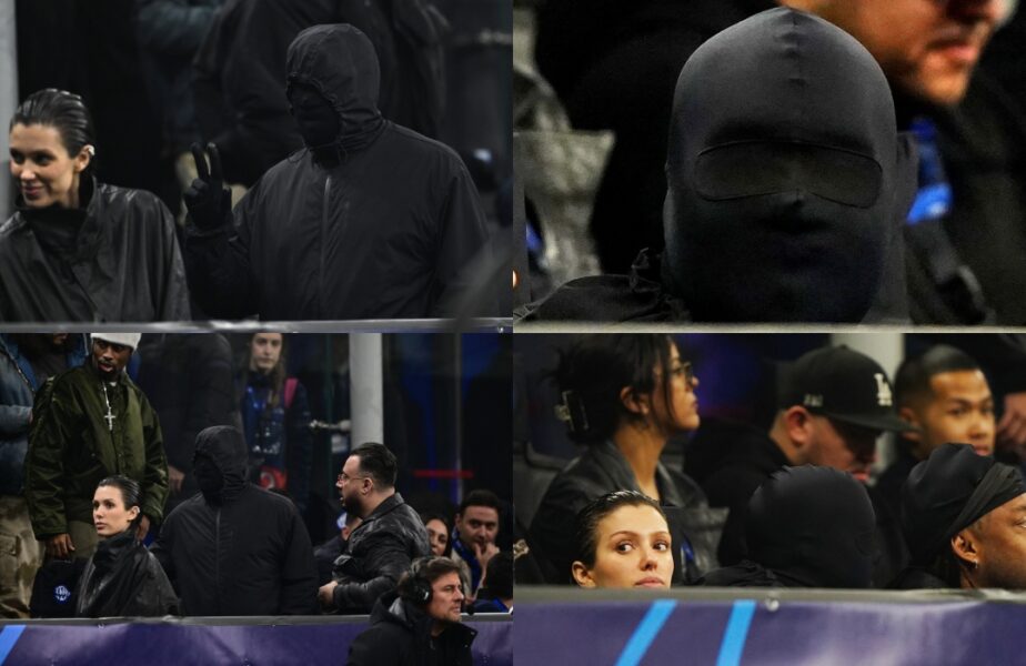 Kanye West a stat cu cagula pe cap la Inter – Atletico 1-0 şi a atras toate privirile! Imagine virală în Liga Campionilor
