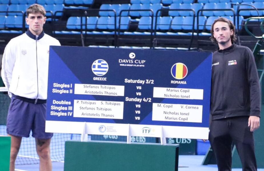 România, condusă de Grecia cu 2-0 în Cupa Davis. Nicholas Ionel, învins uluitor de locul 1433 ATP, după ce a câştigat primul set!