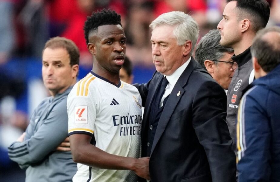 Carlo Ancelotti l-a avertizat pe Vinicius, după ieşirea nervoasă din Osasuna – Real Madrid: „Trebuie să controleze presiunea”