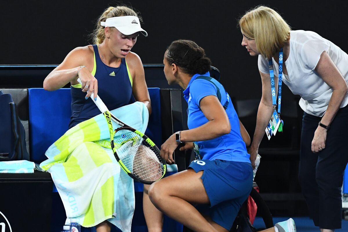 Momentul în care Simona Halep a acuzat-o pe Wozniacki după un moment controversat care a costat-o enorm