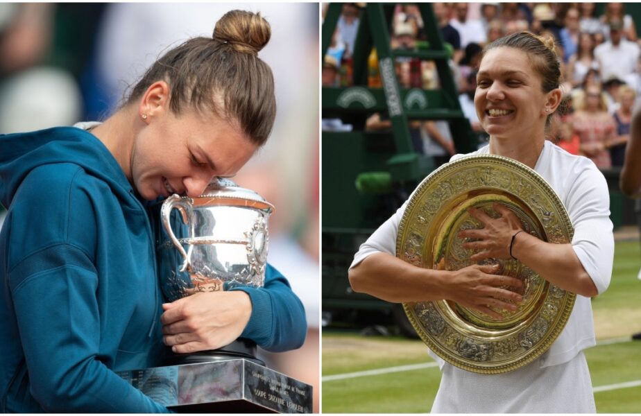 Simona Halep, mesaj pentru români după ce a câştigat „meciul vieţii”! Imagini de colecţie cu trofeele Roland Garros şi Wimbledon