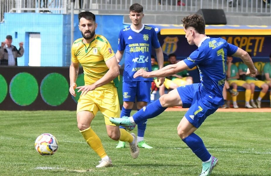 Unirea Slobozia a promovat în Liga 1 pentru prima oară în istorie! Echipa lui Adrian Mihalcea, succes pe terenul lui CS Mioveni