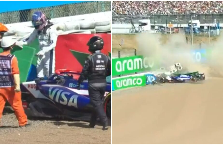 Start nebun în Marele Premiu al Japoniei! Ricciardo şi Albon s-au lovit reciproc şi sunt out din cursă, după primul tur
