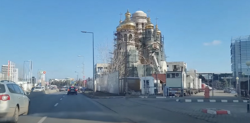 Biserica pe care o construiește Gigi Becali / Captură Youtube