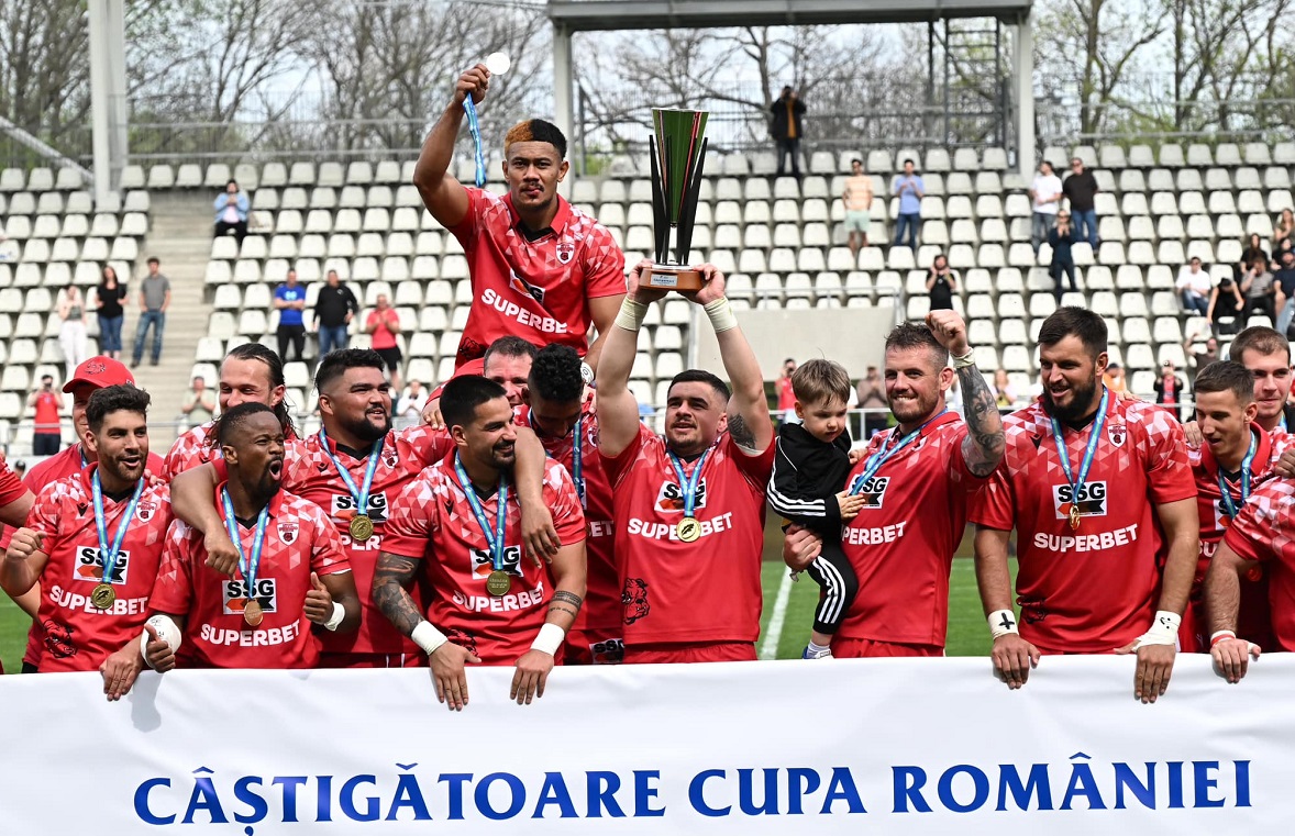 Dinamo a câştigat Cupa României la rugby şi a reuşit eventul