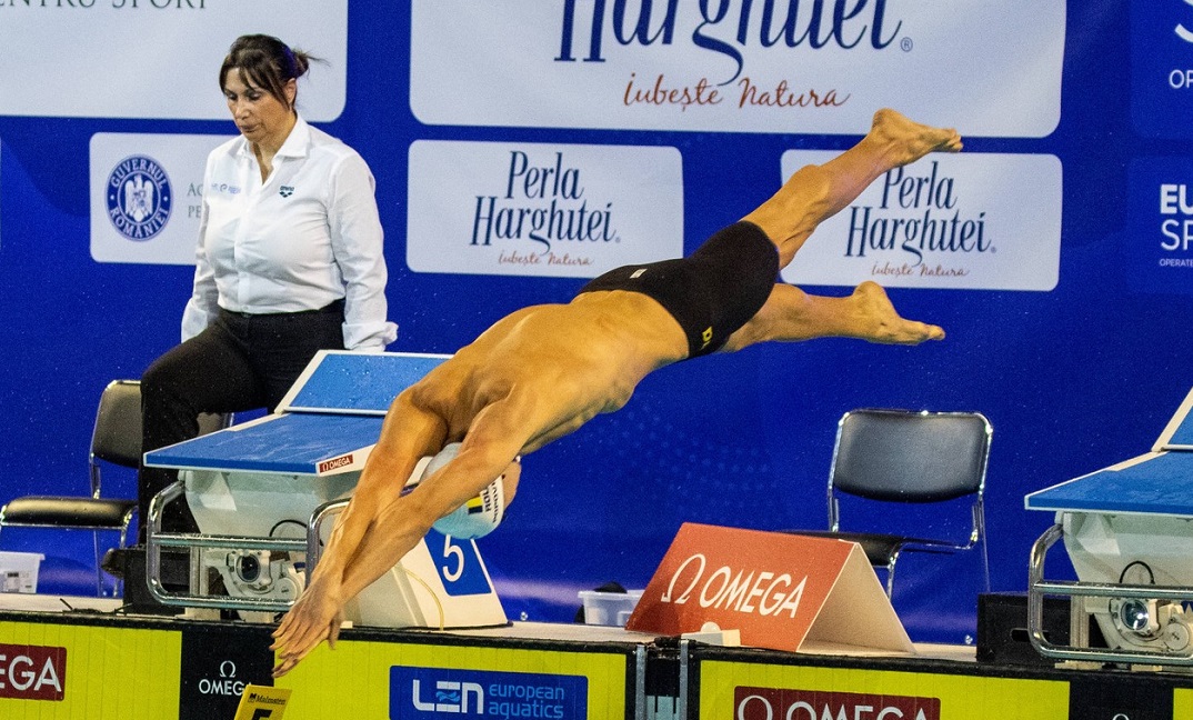 David Popovici a câștigat medalia de aur la proba de 100 m liber, de la Campionatul Național de înot în bazin de 50 m