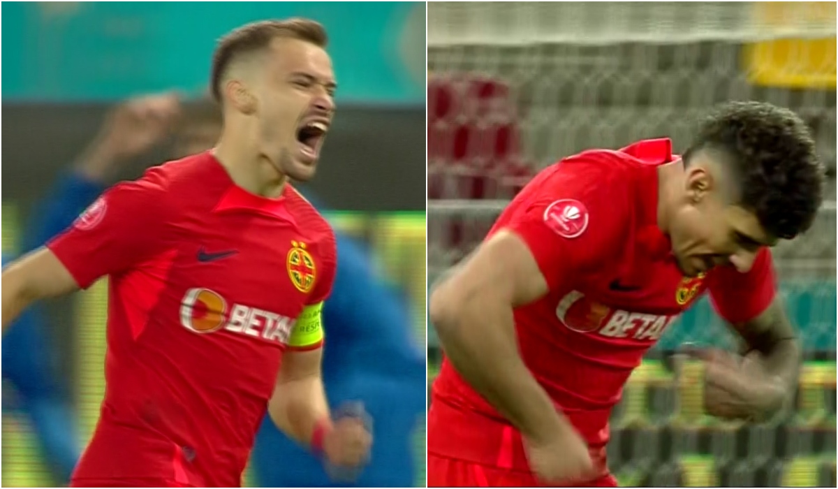Darius Olaru şi Florinel Coman, bucurie nebună în FCSB – Rapid! Starurile liderului au sărbătorit la maximum golul din derby