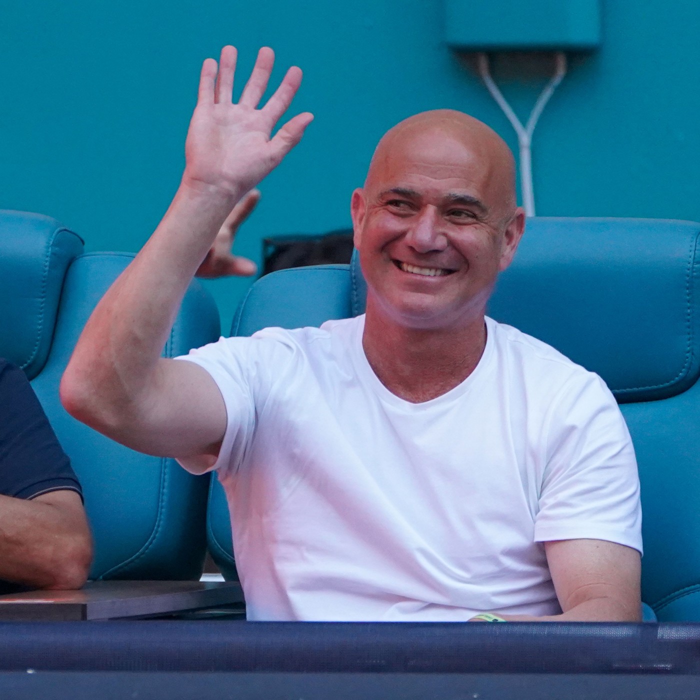 Andre Agassi attends 2024 Miami Open women's singles final match between Danielle Collins of United States and Elena Rybakina of Kazakhstan at Hard Rock Stadium on March 30, 2024 in Miami Gardens, Florida, United States
Andre Agassi attends 2024 Miami Open women's singles final match between Danielle Collins of United States and Elena Rybakina of Kazakhstan at Hard Rock Stadium, Hard Rock Stadium, Miami Gardens, Florida, United States - 30 Mar 2024,Image: 861687350, License: Rights-managed, Restrictions: , Model Release: no
