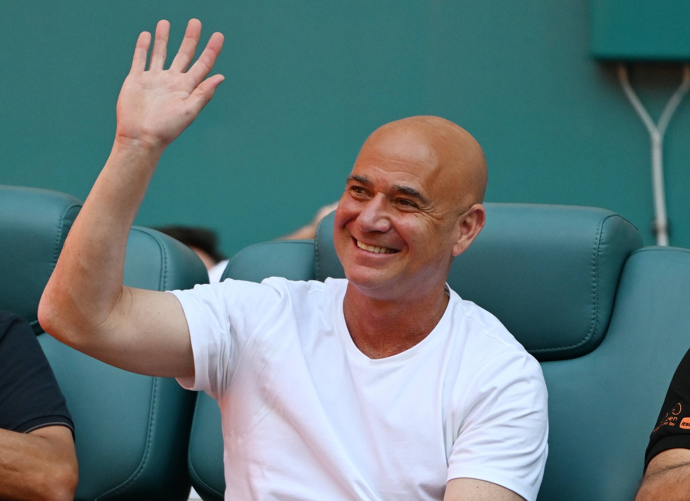 MIAMI GARDENS FL - MARCH 30: Andre Agassi is seen watching Danielle Collins Vs Elena Rybakina during women s finals at The Miami Open at Hard Rock Stadium on March 30, 2024 in Miami Gardens, Florida. Copyright: xx,Image: 862267106, License: Rights-managed, Restrictions: Credit images as 