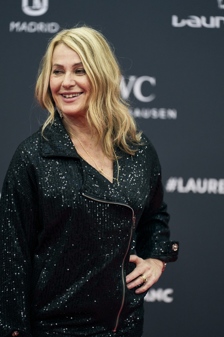 Nadia Comaneci attends Laureus World Sports Awards Madrid 2024 - Red Carpet at Palacio de Cibeles on April 22, 2024 in Madrid, Spain.,Image: 867177825, License: Rights-managed, Restrictions: , Model Release: no
