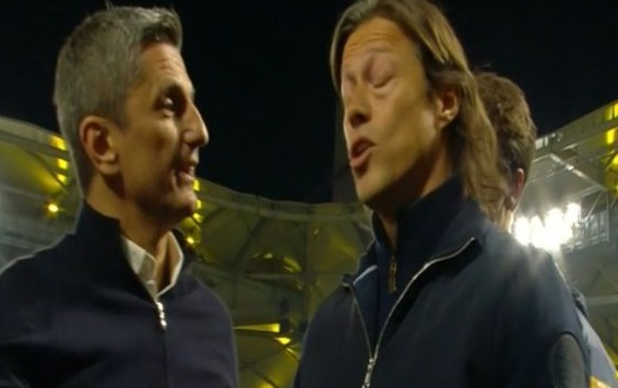 Răzvan Lucescu, moment încins cu Matias Almeyda, la finalul meciului dramatic dintre AEK şi PAOK