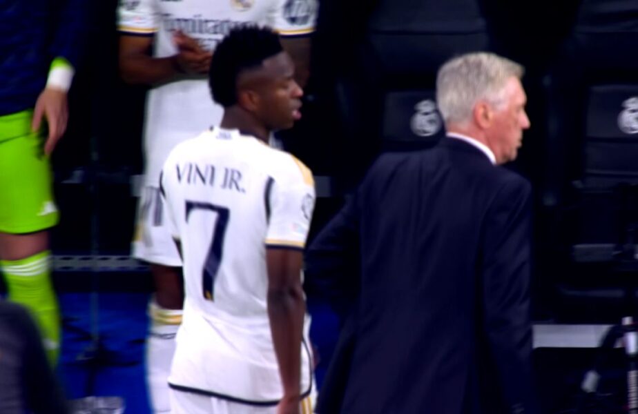 Gestul uluitor al lui Vinicius la adresa lui Carlo Ancelotti, după ce antrenorul italian l-a schimbat: „E lipsă de respect”