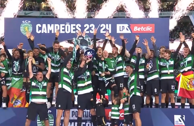 Sporting a primit trofeul Ligii Portugal LIVE în AntenaPLAY! Spectacol la festivitatea de premiere de pe Jose Alvalade