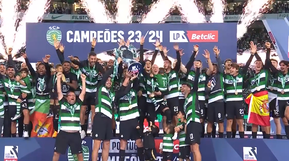Sporting a primit trofeul Ligii Portugal LIVE în AntenaPLAY! Spectacol total la festivitatea de premiere de pe Jose Alvalade