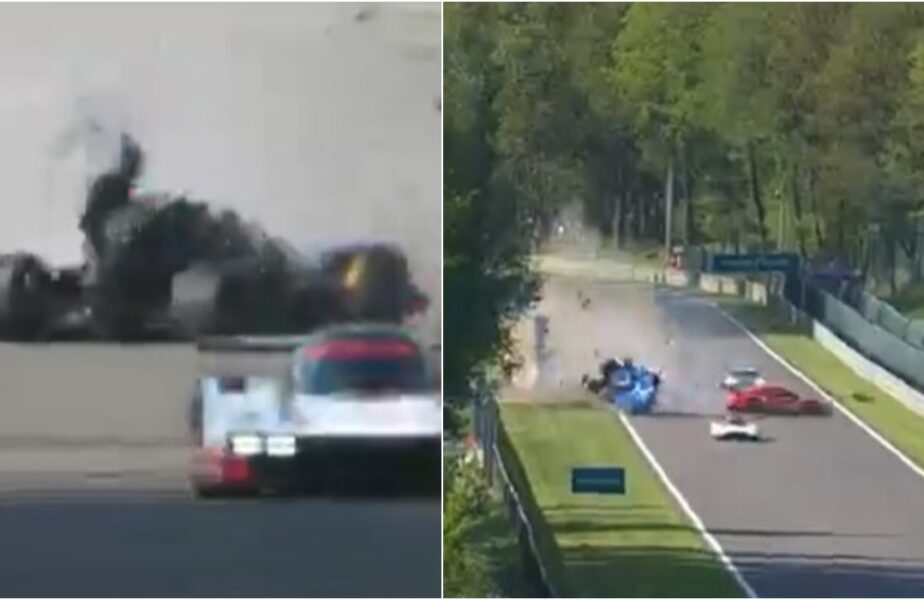 Accident teribil la FIA World Endurance Championship 2024. Cursa a fost oprită imediat. Earl Bamber şi-a făcut maşina praf