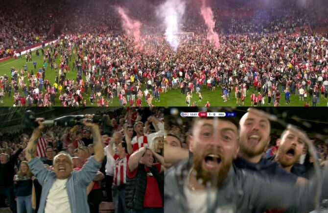 Nebunie totală la Southampton! Imagini fabuloase cu fanii „sfinţilor”, după calificarea în finala play-off-ului de promovare
