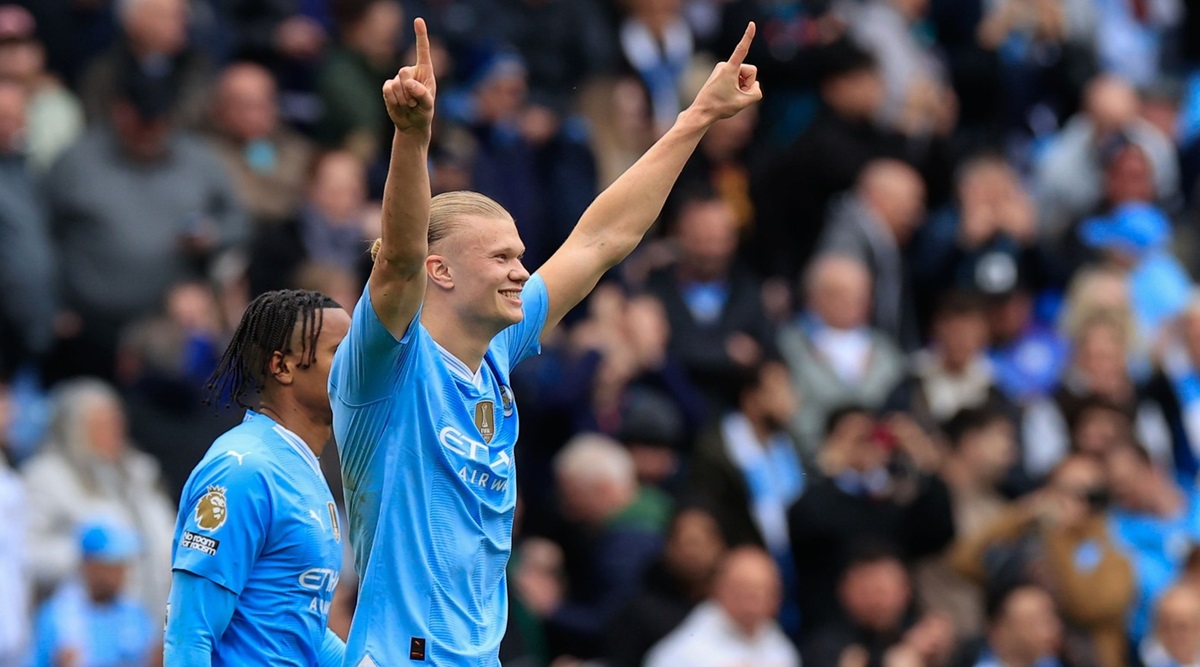 Erling Haaland, cifre fabuloase la Manchester City! Starul norvegian a făcut show și a marcat patru goluri