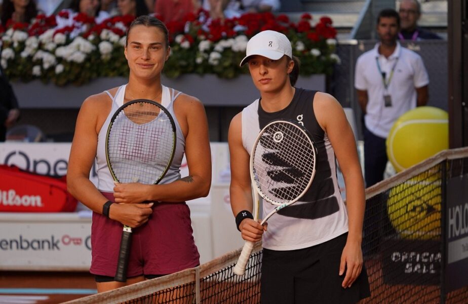 Finală de vis la turneul de la Madrid! Iga Swiatek şi Aryna Sabalenka se vor lupta pentru trofeu