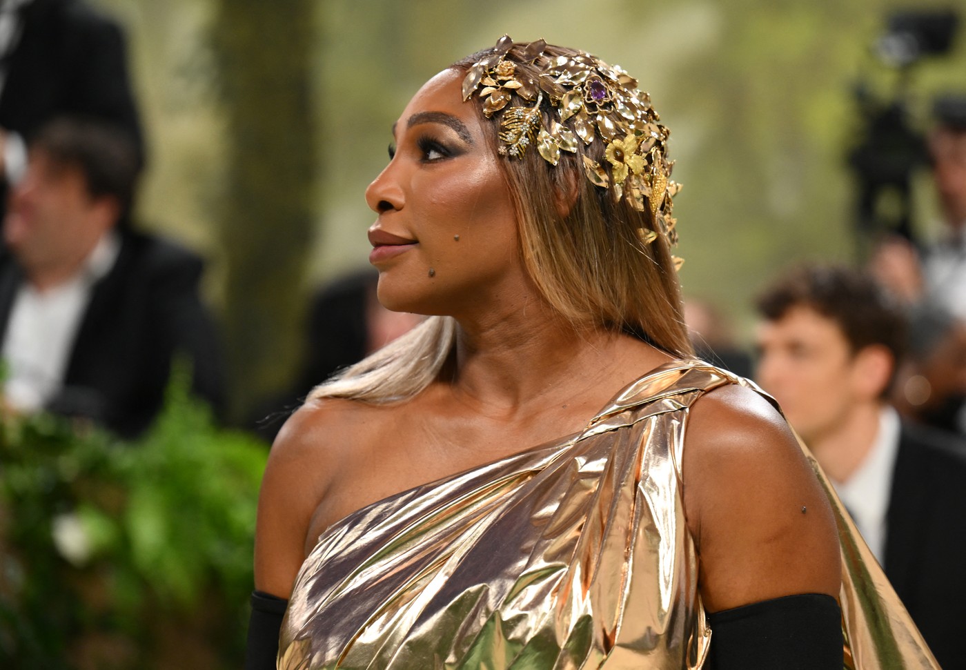 US former professional tennis player Serena Williams arrives for the 2024 Met Gala at the Metropolitan Museum of Art on May 6, 2024, in New York. The Gala raises money for the Metropolitan Museum of Art's Costume Institute. The Gala's 2024 theme is “Sleeping Beauties: Reawakening Fashion.”,Image: 870743693, License: Rights-managed, Restrictions: , Model Release: no