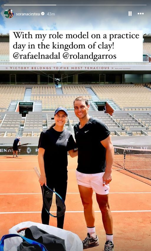 Sorana Cîrstea, alături de Rafael Nadal / Instagram