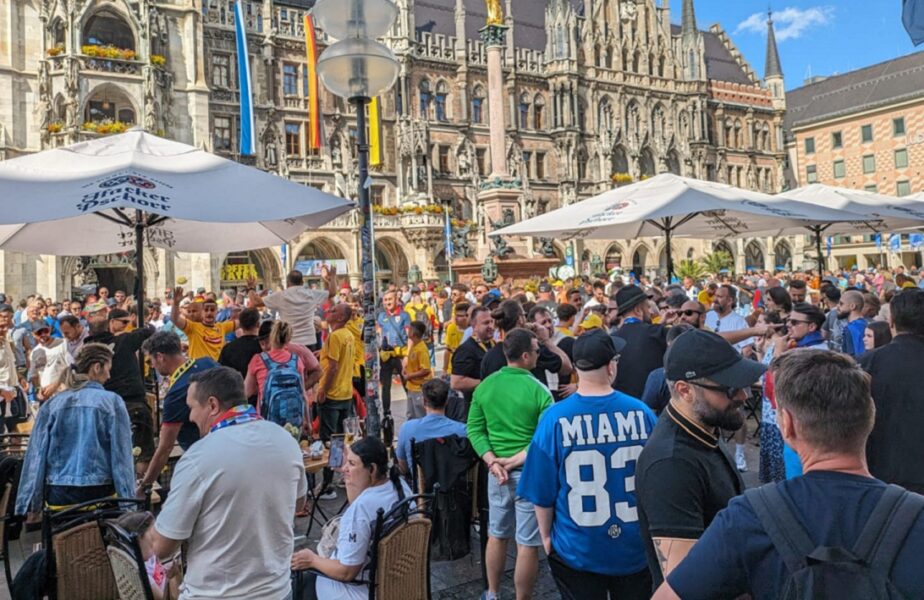 „România, România!” Fanii tricolori dau recital pe străzile din Munchen! Show total înainte de România – Ucraina