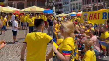 „România, ale!” Atmosferă de senzație pe străzile din Frankfurt, înaintea meciului cu Slovacia