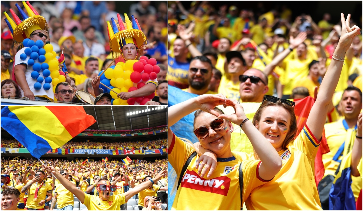 Atmosferă fabuloasă făcută de fanii tricolori la România - Ucraina