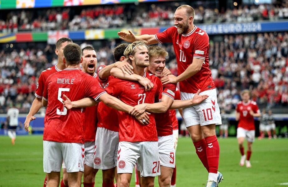 Situaţie incredibilă la EURO 2024! Danemarca s-a calificat în optimi, după al nouălea criteriu de departajare
