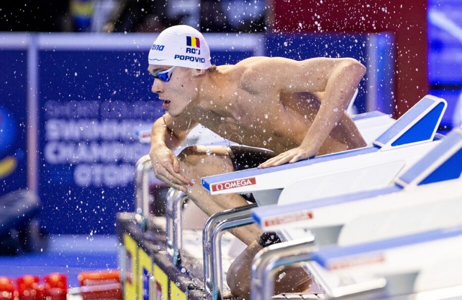 Vezi aici cursa fabuloasă reușită de David Popovici în finala probei de 200m liber de la CE de natație de la Belgrad
