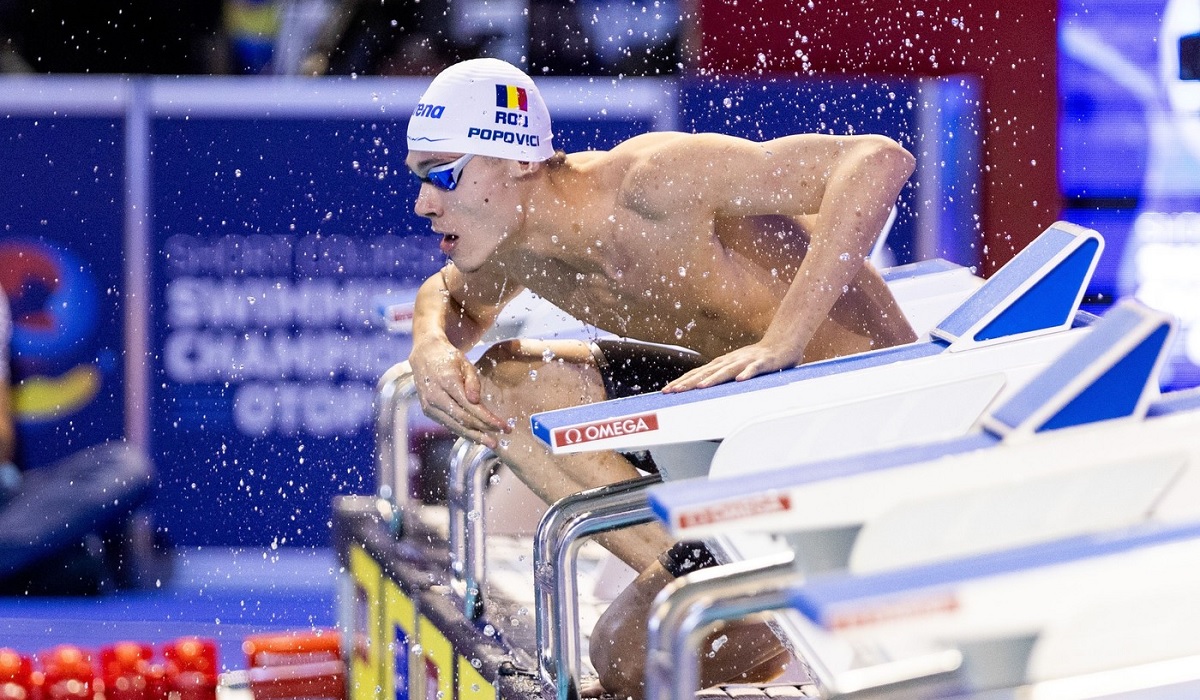 Vezi aici cursa fabuloasă reușită de David Popovici în finala probei de 200m liber de la CE de natație de la Belgrad