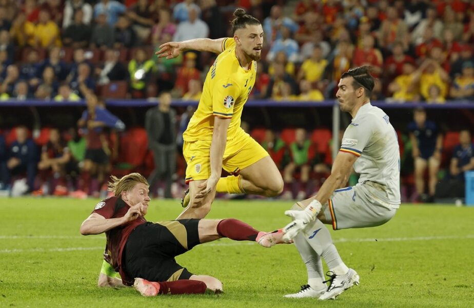 Golul lui Kevin De Bruyne din Belgia – România, contestat! Verdictul specialistului: „Asta spune regulamentul”