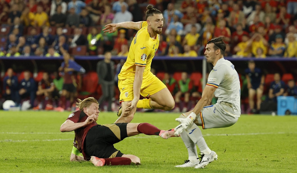 Golul lui Kevin De Bruyne din Belgia – România, contestat! Verdictul specialistului: „Asta spune regulamentul”