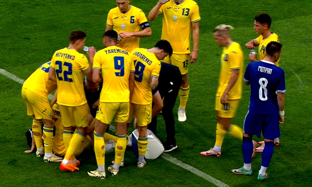 Un titular al Ucrainei a părăsit terenul accidentat în meciul cu Moldova şi riscă să rateze EURO 2024!
