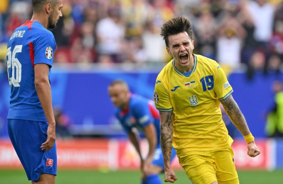 Slovacia – Ucraina 1-2. Ucrainenii au reuşit prima victorie de la EURO 2024, după ce au fost conduşi! Shaparenko, gol şi assist