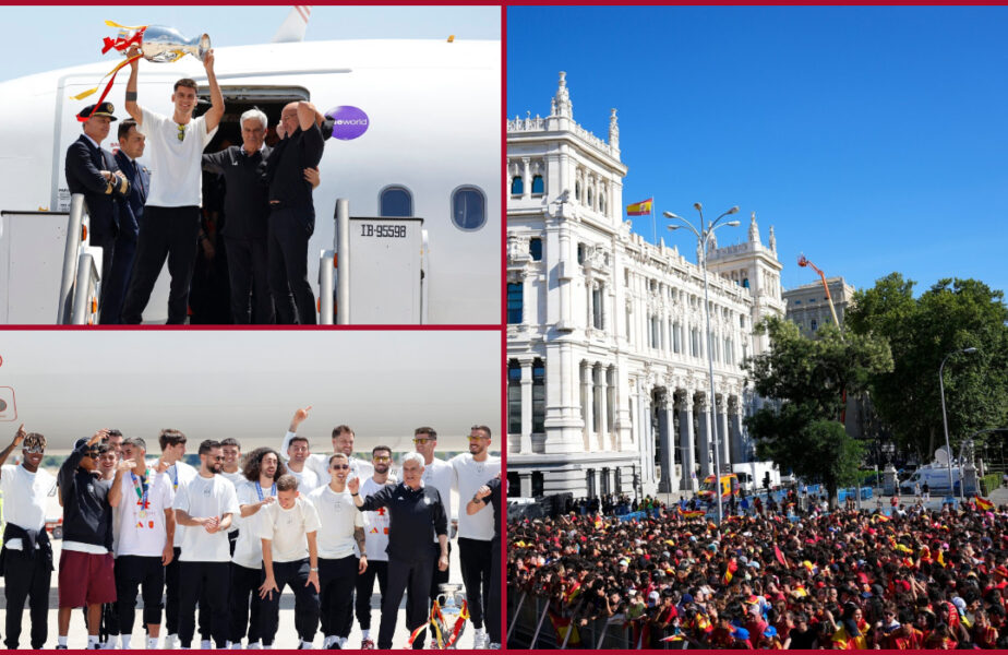 Sărbătoare la Madrid, după ce Spania a câștigat EURO 2024! Show total cu eroii lui Luis de la Fuente