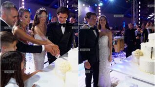 Cum a arătat tortul de nuntă al lui Ianis Hagi și al Elenei! Momente superbe la petrecerea de la Domeniul Știrbey