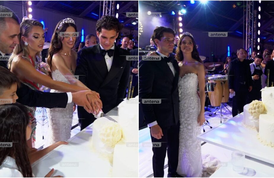 Cum a arătat tortul de nuntă al lui Ianis Hagi și al Elenei! Momente superbe la petrecerea de la Domeniul Știrbey