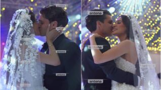Imagini de vis cu valsul mirilor, de la nunta anului! Ianis şi Elena Hagi au strălucit pe ringul de dans