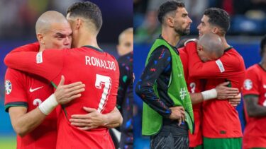 Reacţia lui Pepe, după ce a izbucnit în plâns şi a fost consolat de Cristiano Ronaldo după eliminarea Portugaliei de la EURO 2024