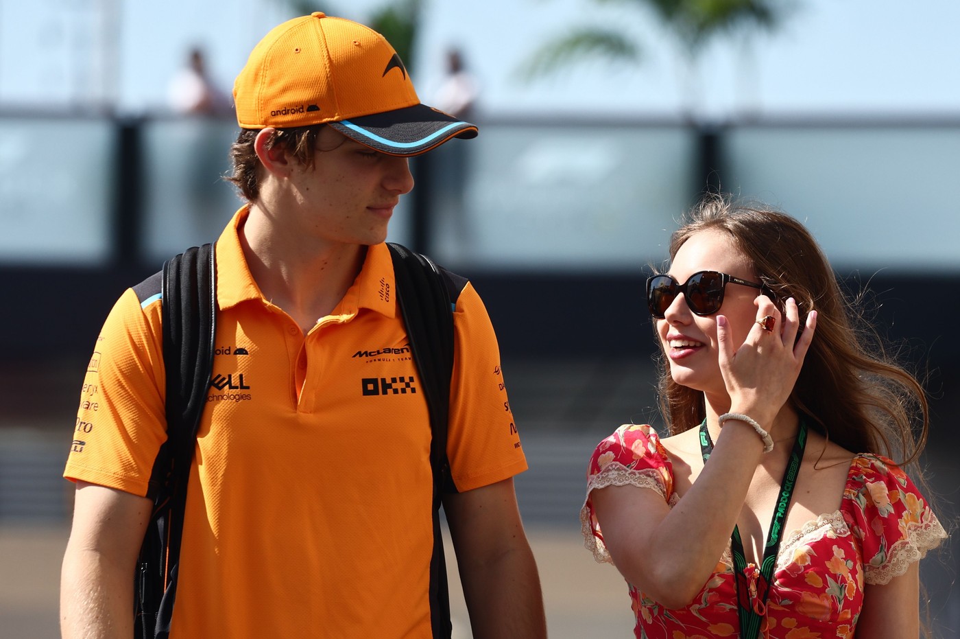 Oscar Piastri of McLaren and Lily Zneimer ahead of the Formula 1 Abu Dhabi Grand Prix at Yas Marina Circuit in Abu Dhabi, United Arab Emirates on November 26, 2023.
F1 Abu Dhabi Grand Prix 2023, United Arab Emirates - 26 Nov 2023,Image: 824550597, License: Rights-managed, Restrictions: , Model Release: no