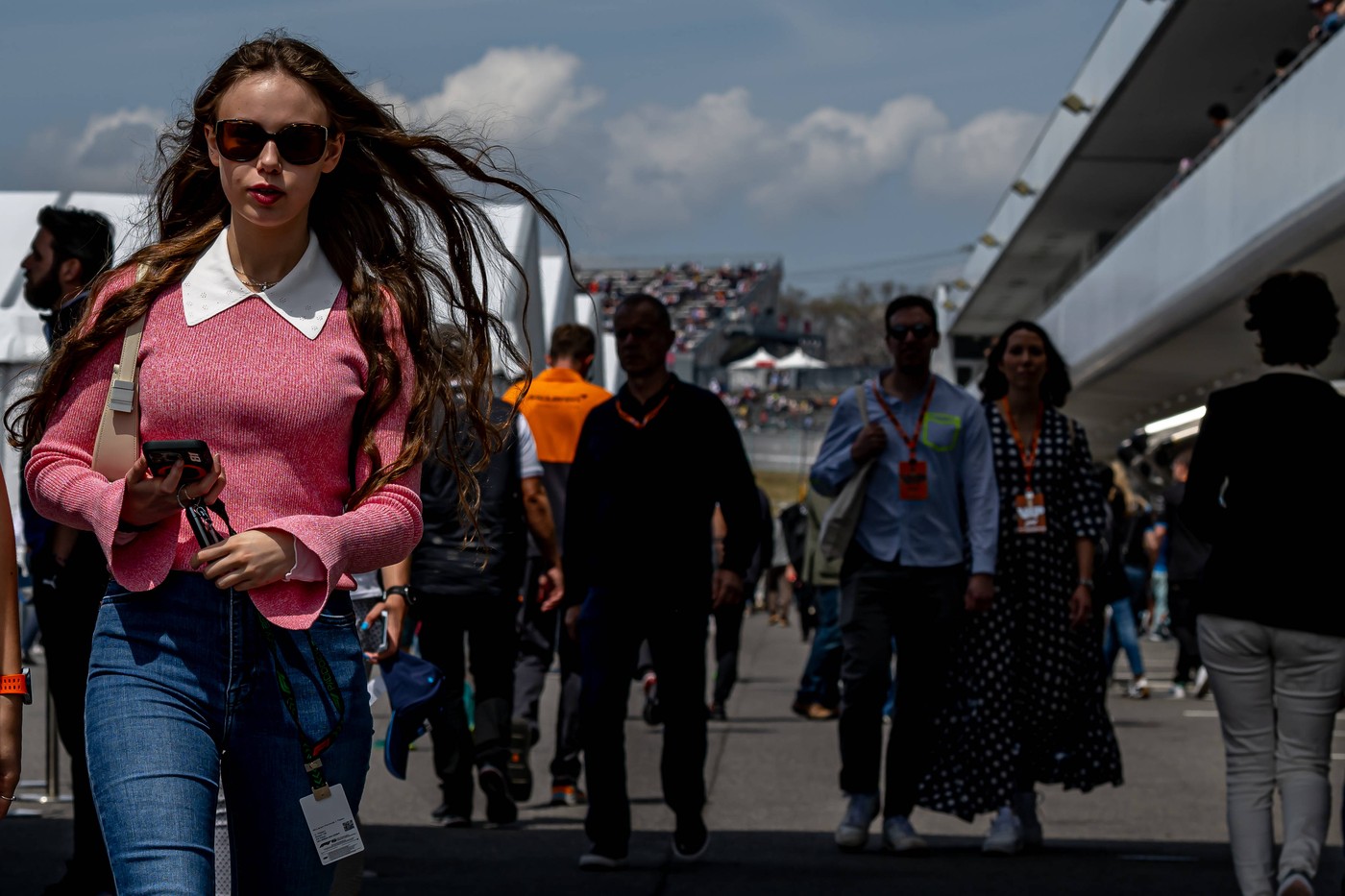 SUZUKA, JAPAN: Lily Zneimer, Oscar Piastri s girlfriend, at the 2024 Formula 1 Japanese Grand Prix at the Suzuka International Racing Course in Suzuka, Japan.,Image: 863355855, License: Rights-managed, Restrictions: Credit images as 