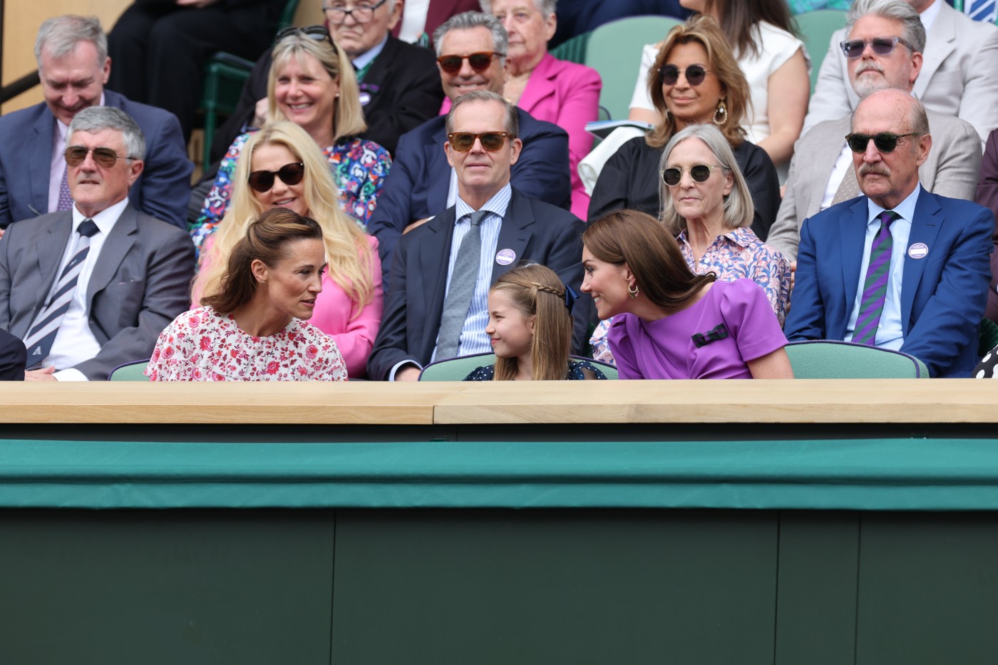 July 14, 2024, London, London, United Kingdom: Kate Middleton and Princess Charlotte   arriving for the  Mens Singles Final on the final day of the Wimbledon Tennis Championships in London.,Image: 889646930, License: Rights-managed, Restrictions: * China, France, Italy, Spain, Taiwan and UK Rights OUT *, Model Release: no