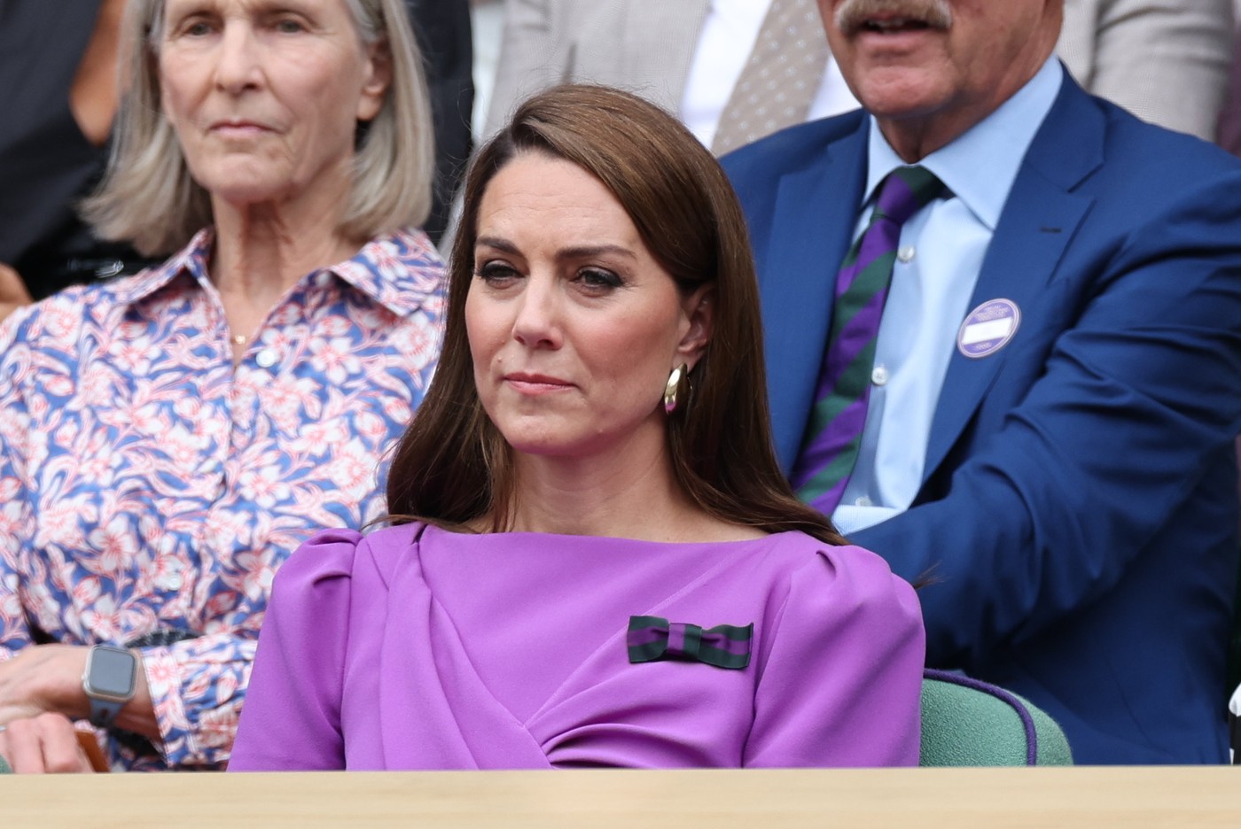 July 14, 2024, London, London, United Kingdom: Kate Middleton and Princess Charlotte   arriving for the  Mens Singles Final on the final day of the Wimbledon Tennis Championships in London.,Image: 889648821, License: Rights-managed, Restrictions: * China, France, Italy, Spain, Taiwan and UK Rights OUT *, Model Release: no