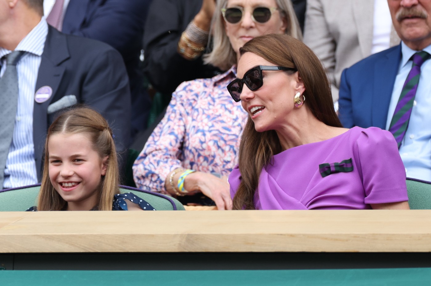 July 14, 2024, London, London, United Kingdom: Kate Middleton , Princess Charlotte  and Pippa Middleton in the Royal Box  for the  Mens Singles Final on the final day of the Wimbledon Tennis Championships in London.,Image: 889650041, License: Rights-managed, Restrictions: * China, France, Italy, Spain, Taiwan and UK Rights OUT *, Model Release: no